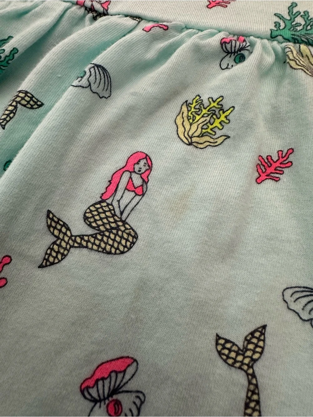 Gap Kids Mermaid Print Tank Sun Dress in Light Blue Size XL 12 Girls